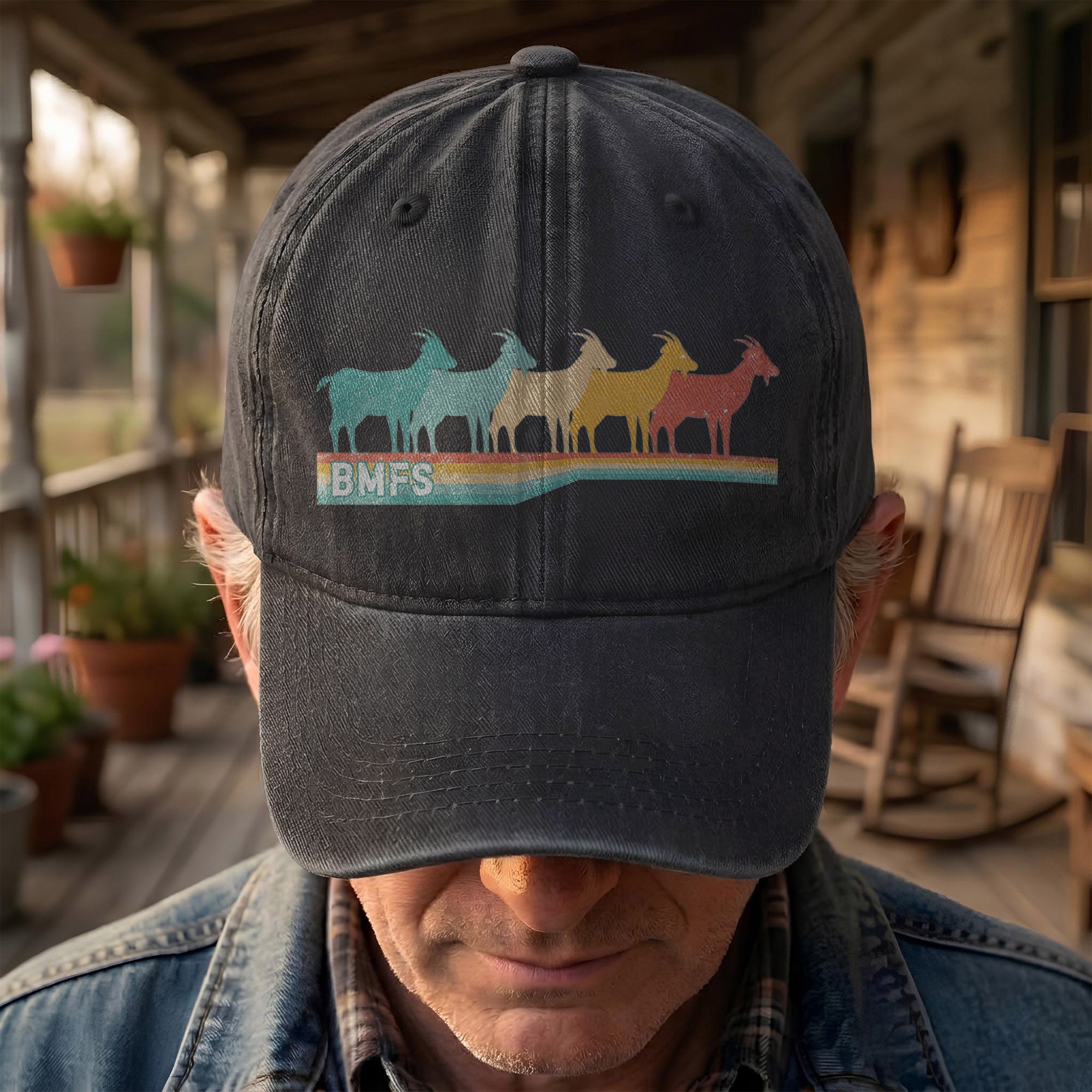 Billy Strings Cosmic Bluegrass BMFS GOAT Retro Vintage Music Merch Denim Cap Retro Vintage Dad Cap Gift For Dad (With Box)