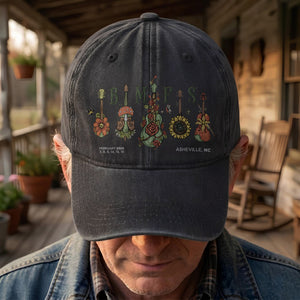 Billy Strings BMFS Asheville NC Concert Graphic Music Merch Denim Cap Retro Vintage Dad Cap Gift For Dad (With Box)