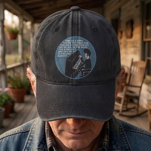 Billy Joel Piano Man Sing Us A Song Lyrics Vintage Graphic Denim Cap Retro Vintage Dad Cap Gift For Dad (With Box)