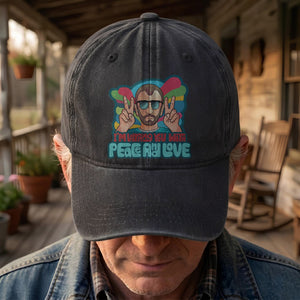 Beatles Ringo Starr Warning You With Peace and Love Denim Cap Retro Rock Music Fan Cap (With Box)