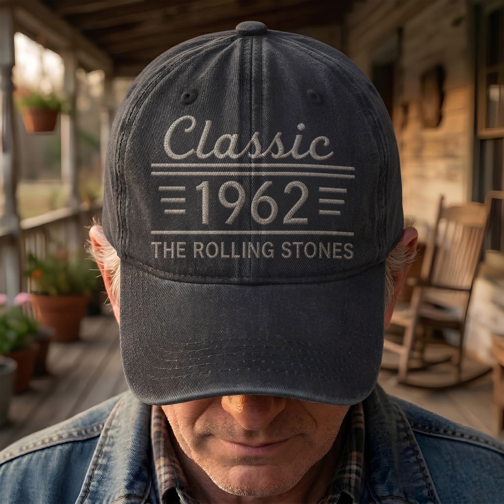 The Rolling Stones Classic 1962 Est Rock And Roll Band Music Merch Denim Cap Retro Vintage Dad Cap Gift For Dad (With Box)