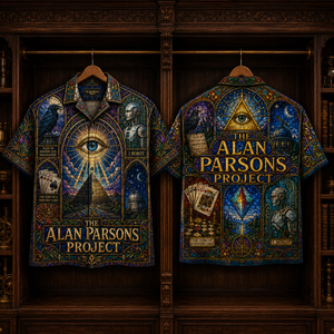 The Alan Parsons Project Hawaiian Shirt - Stained Glass Progressive Rock AOP Button-Up Shirt