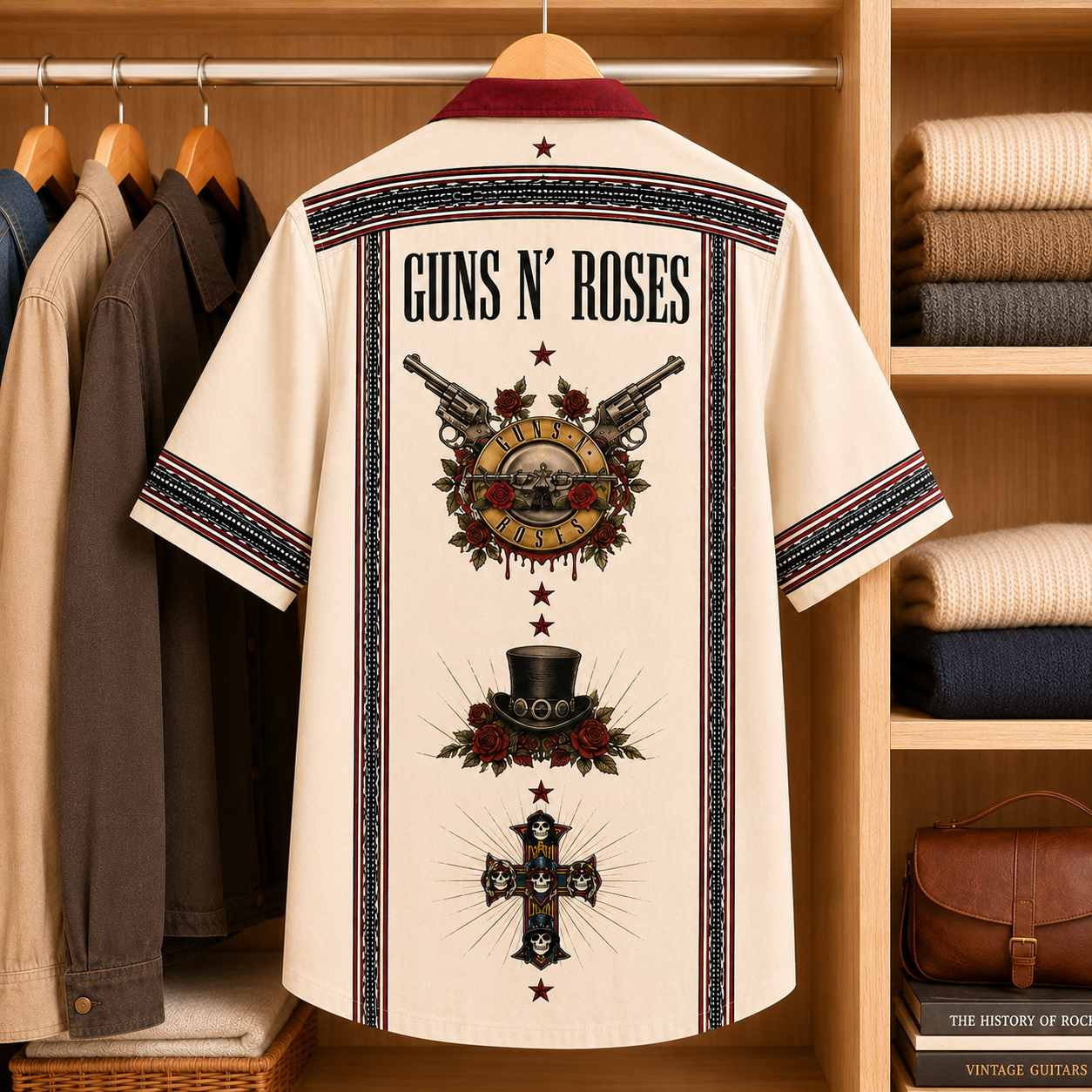 Guns N' Roses Luxury Design Hawaiian Shirt – Hard Rock Inspired Hawaiian Shirt