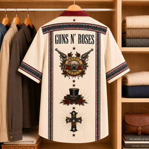 Guns N' Roses Luxury Design Hawaiian Shirt – Hard Rock Inspired Hawaiian Shirt