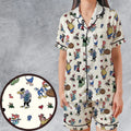 Woody Woodpecker Walter Lantz Satin Short-Sleeve Pajamas Set