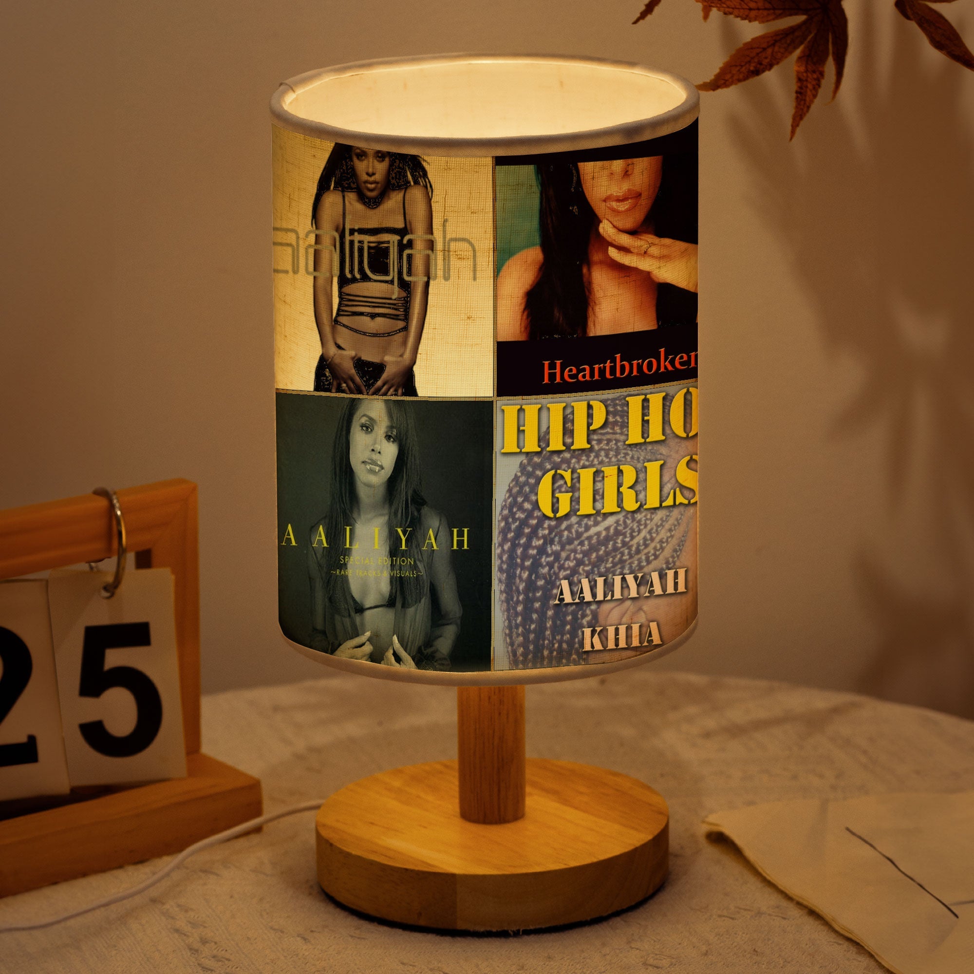 Aaliyah Album Art Table Lamp R&B Legend Decorative Light