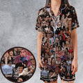 90s Saturday Crew SNL Satin Short-Sleeve Pajamas Set