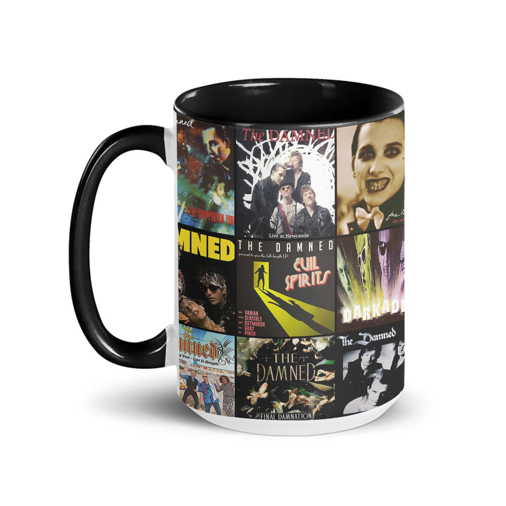 The Damned Accent Mug Punk & Goth Rock Album Cover Collage Gift
