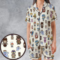 Breakfast Club Cereal Mascot Satin Short-Sleeve Pajamas Set