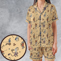 The Medieval Marginalia Killer Rabbit Monty Python Satin Short-Sleeve Pajamas Set