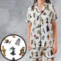 Simpsons Star Wars Mashup Satin Short-Sleeve Pajamas Set