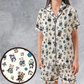 Dungeons and Dogs DnD Satin Short-Sleeve Pajamas Set