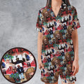 Overlook Chic The Shinning Satin Short-Sleeve Pajamas Set