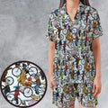 Tour De Muppet The Muppet Movie Satin Short-Sleeve Pajamas Set