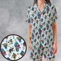 Save The Planet Captain Planet and the Planeteers Satin Short-Sleeve Pajamas Set