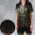 Funny Helping Hands Labyrinth Satin Short-Sleeve Pajamas Set