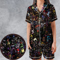 Doing A FNAF Satin Short-Sleeve Pajamas Set