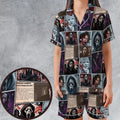 Scream Ghostface Horror Movie Halloween Satin Short-Sleeve Pajamas Set
