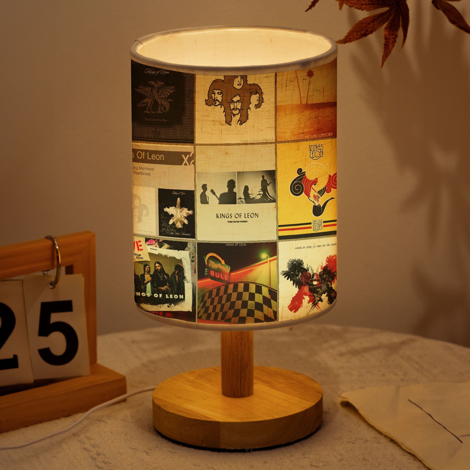 Kings of Leon Album Cover Fabric Lamp Indie Rock Vibes Table Light