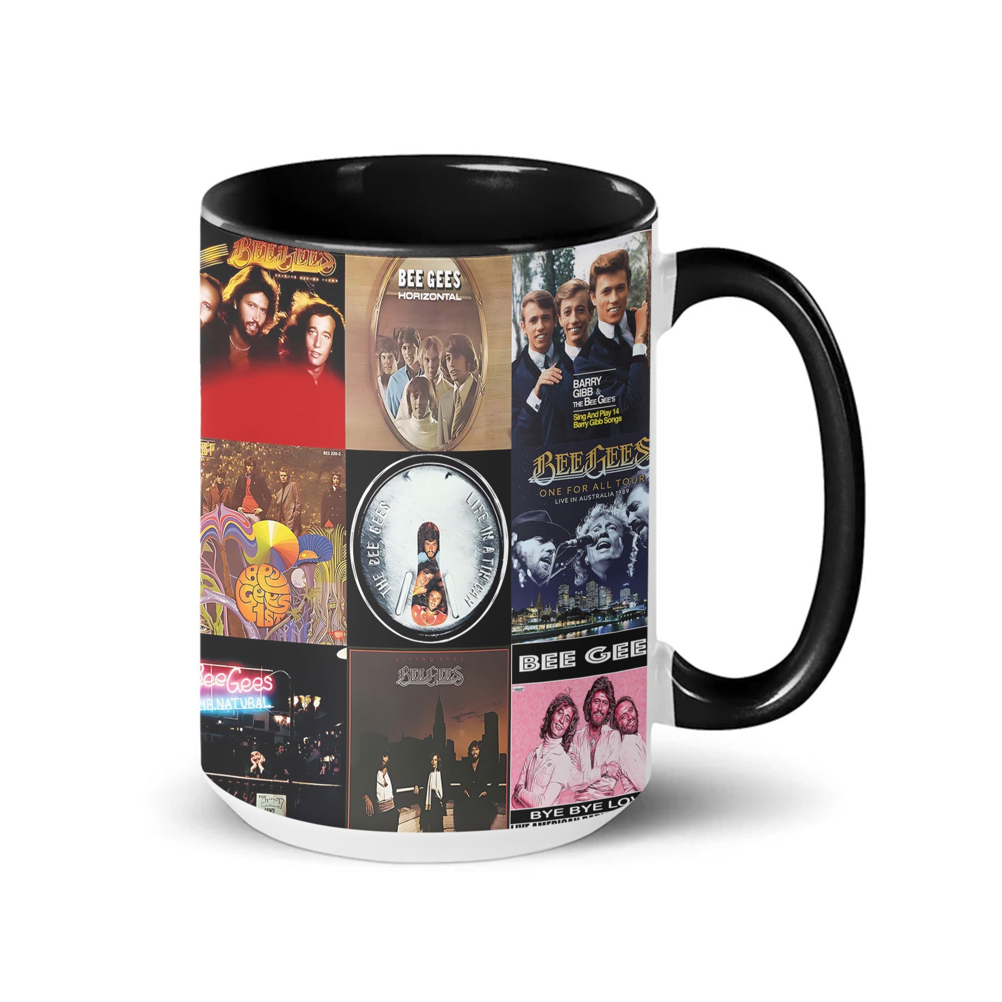 Bee Gees Accent Mug Classic Album Cover Collage Gift