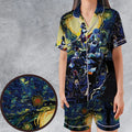 Kingdom Hearts Starry Night Satin Short-Sleeve Pajamas Set