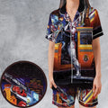Movies Mashup Satin Short-Sleeve Pajamas Set