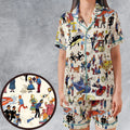 Tintin Adventure Kuifje Satin Short-Sleeve Pajamas Set
