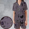 Welcome Foolish Mortals Haunted Mansion Satin Short-Sleeve Pajamas Set