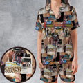 Memorable Baseball Movie Scenes Collage The Sandlot Satin Short-Sleeve Pajamas Set