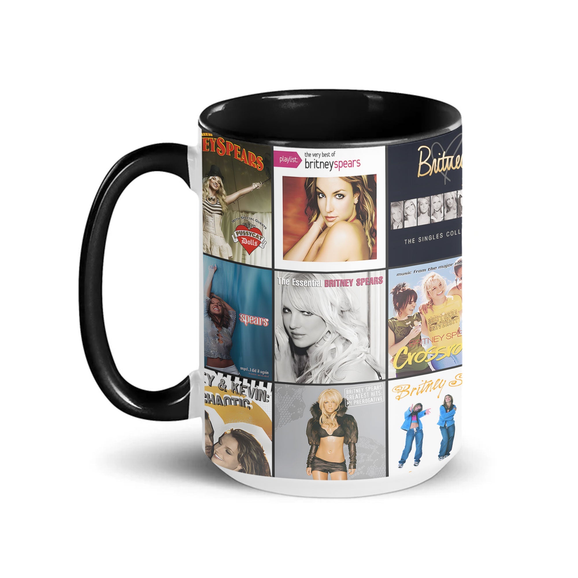 Britney Spears Accent Mug Pop Icon Album Art Collage Gift