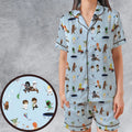 Go Fishing with Star Wars Characters Satin Short-Sleeve Pajamas Set