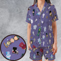 Ghoul Chic Haunted Mansion Satin Short-Sleeve Pajamas Set