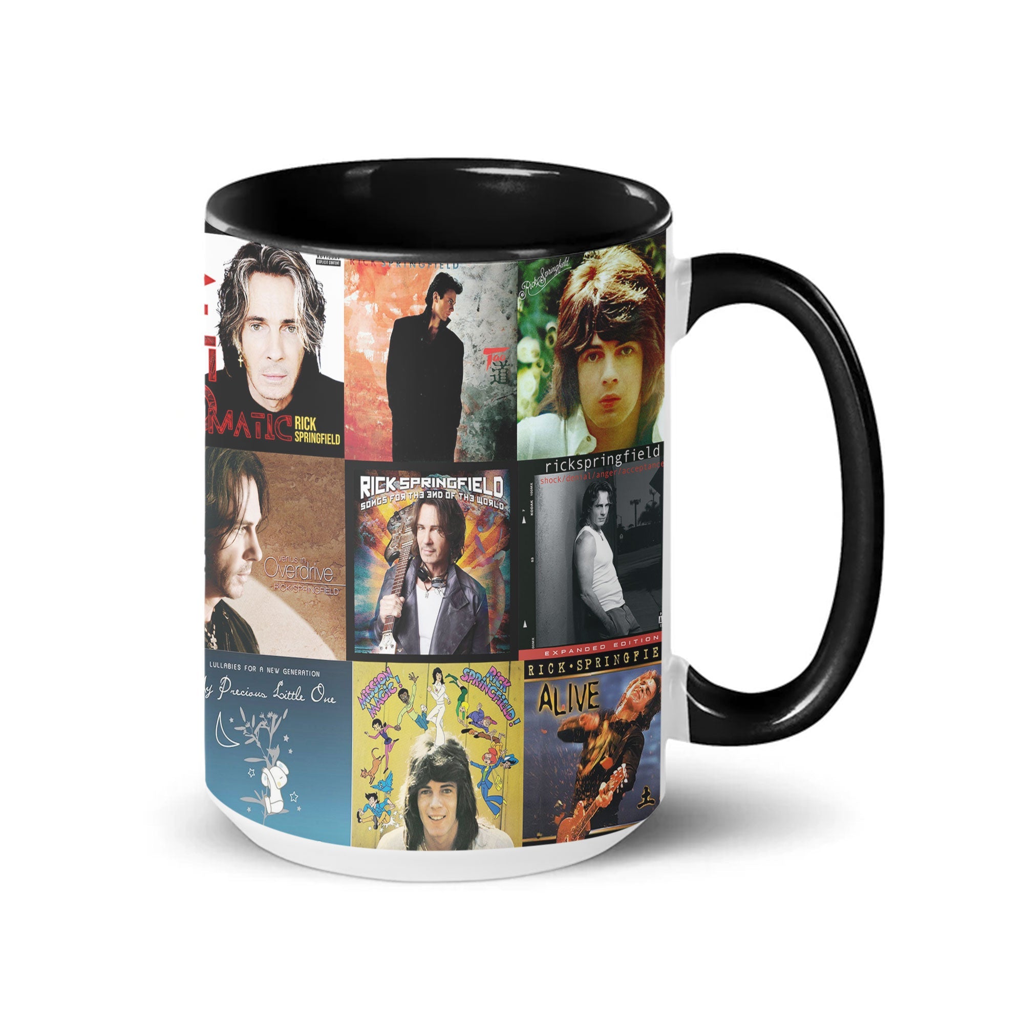 Rick Springfield Accent Mug Classic Hits Album Art Collage Gift