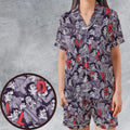 Chainsaw Evil Dead  Seamless Satin Short-Sleeve Pajamas Set