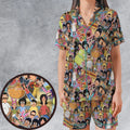 Bob's Burger Wonder Wharf Satin Short-Sleeve Pajamas Set