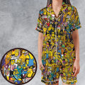 WWF Simpsons Satin Short-Sleeve Pajamas Set