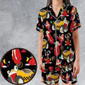 Retro 90s Jessica Rabbit Roger Rabbit Satin Short-Sleeve Pajamas Set