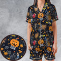Magic Town Halloweentown Satin Short-Sleeve Pajamas Set