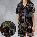 Memorable Vampire Moments The Vampire Diary Satin Short-Sleeve Pajamas Set