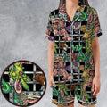 Castle Grayskull Dungeon He-man And The Masters Of The Universe Satin Short-Sleeve Pajamas Set