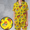 The Mighty Heroes Characters Satin Short-Sleeve Pajamas Set