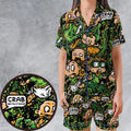 Old Skool Saturday Morning Rugrats Satin Short-Sleeve Pajamas Set
