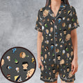 Finish Him Mortal Kombat Satin Short-Sleeve Pajamas Set