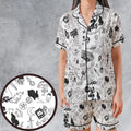 Buffy The Vampire Slayer Pattern Satin Short-Sleeve Pajamas Set