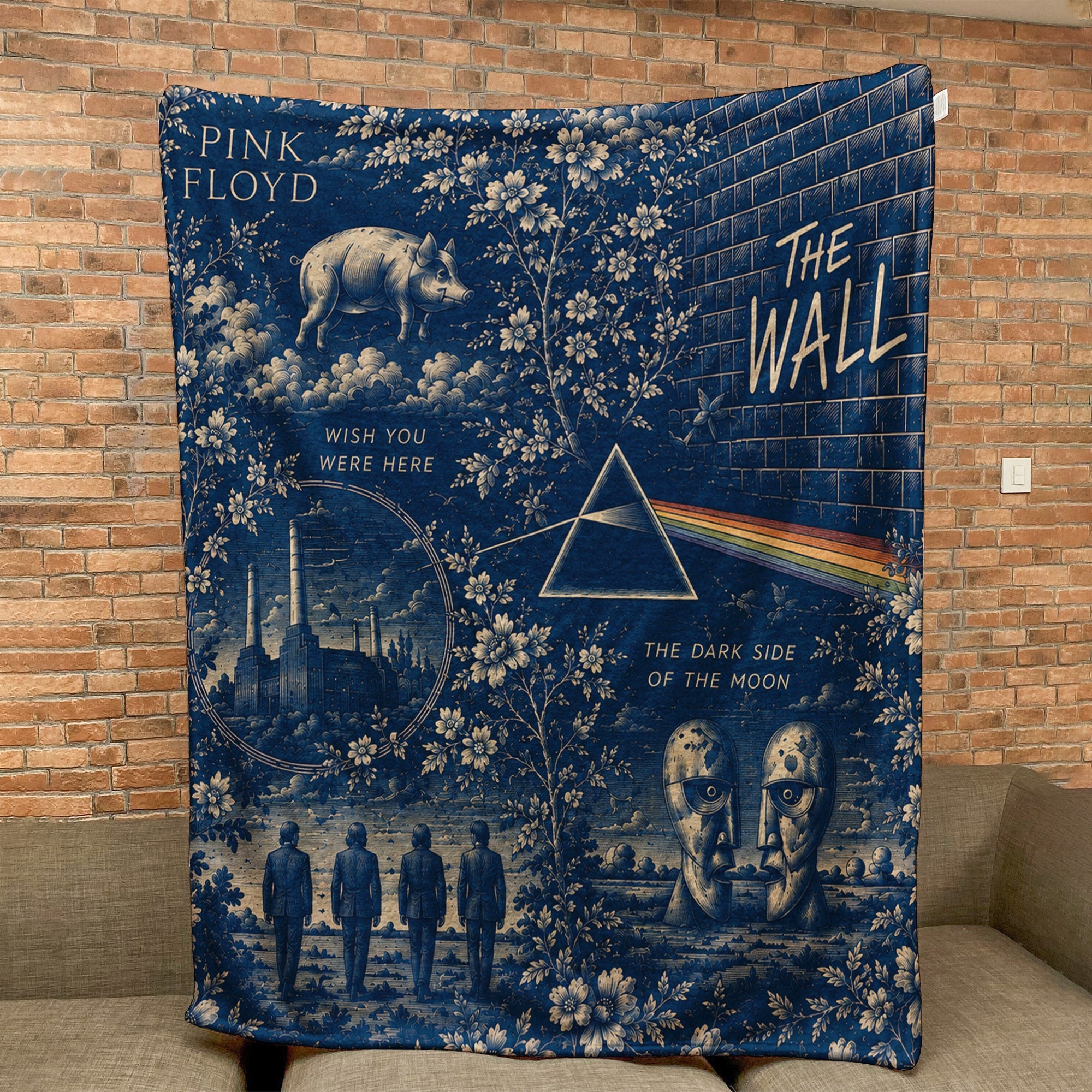 Pink Floyd Sherpa Blanket The Dark Side Of The Moon Vintage Blanket