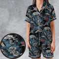 Ultimate Space Fleet Satin Short-Sleeve Pajamas Set