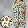 Turkey Day Marathon Telethon MST3K Satin Short-Sleeve Pajamas Set
