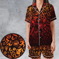 Red Moggle Final Fantasy Satin Short-Sleeve Pajamas Set