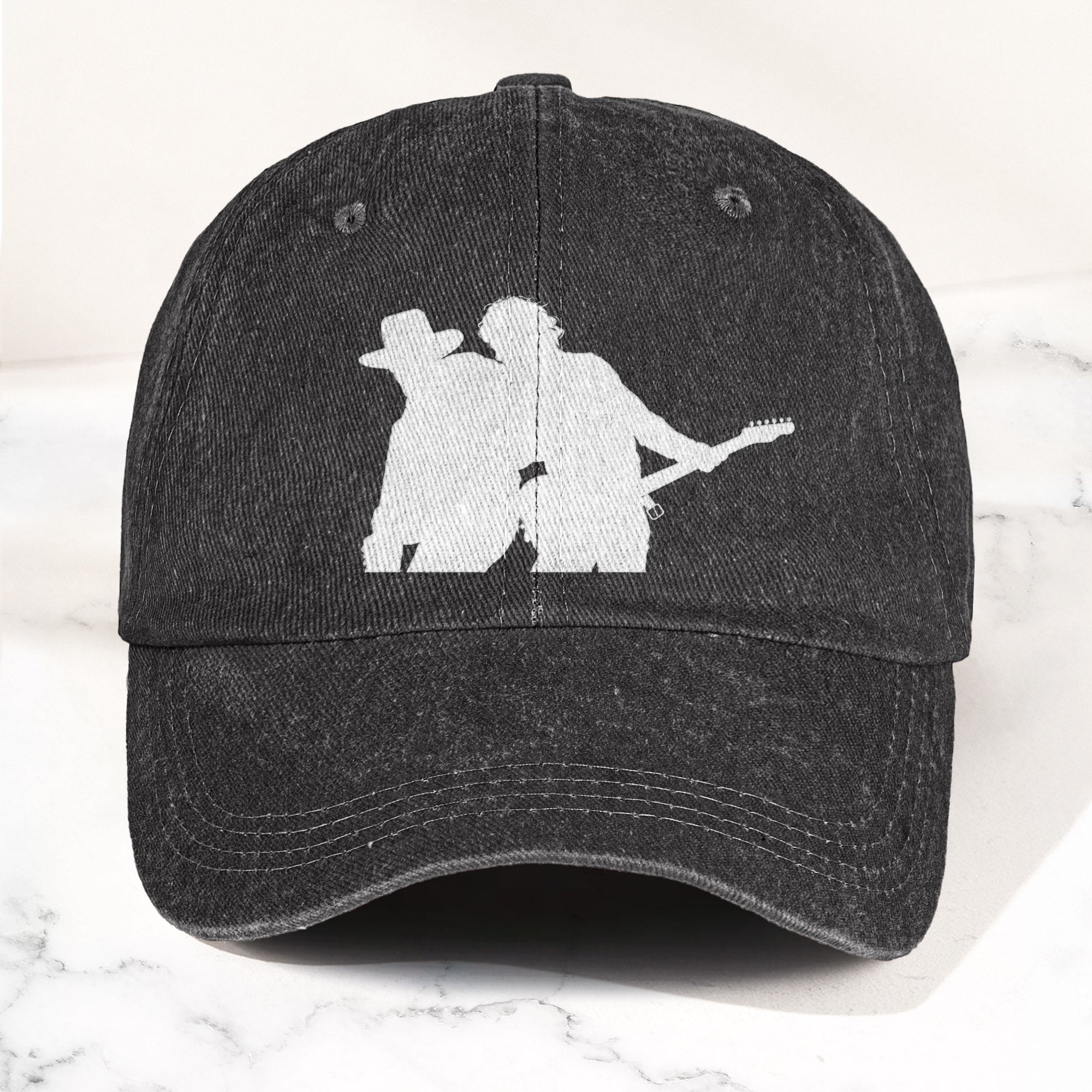 Bruce Springsteen And Clarence Clemons Denim Cap Retro Rock Music Fan Cap (With Box)
