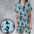 Horror Smurfs Satin Short-Sleeve Pajamas Set